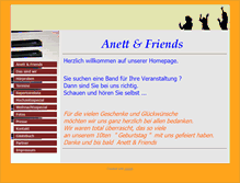 Tablet Screenshot of anettandfriends.de